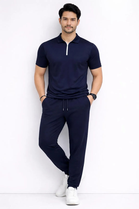 Men’s Premium Plain Zipper Collar Track Suit – 4 Colors