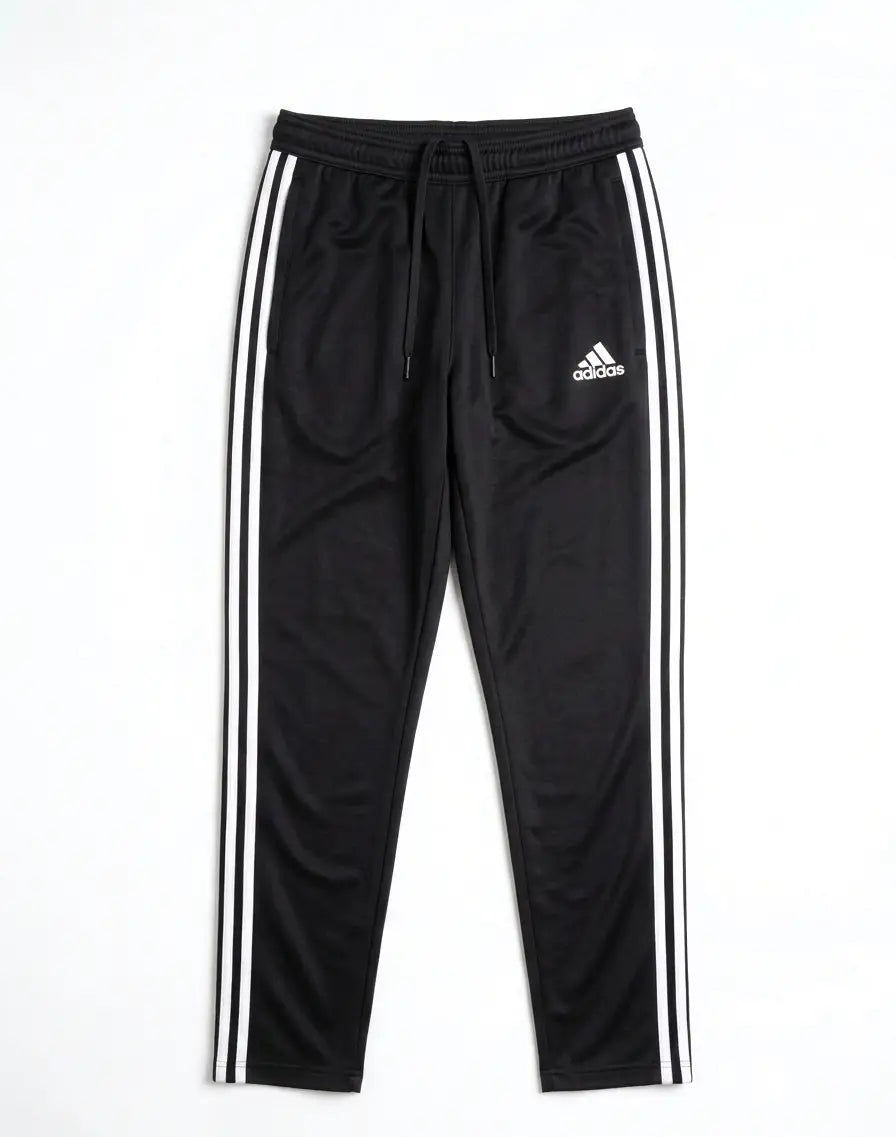 Men’s Slim-Fit Three-Stripe Athletic Jersey Track Pants | Casual Sweatpants