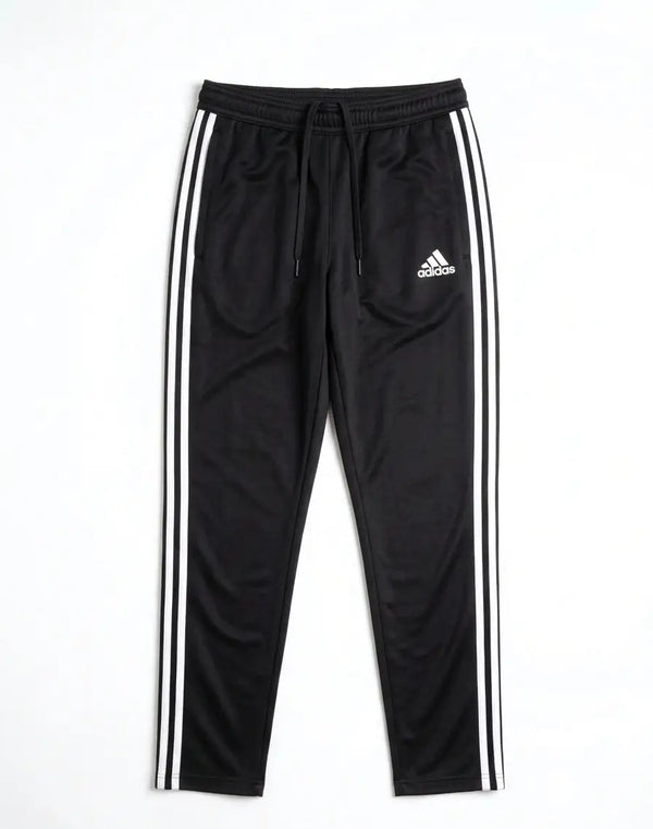 Men’s Slim-Fit Three-Stripe Athletic Jersey Track Pants | Casual Sweatpants
