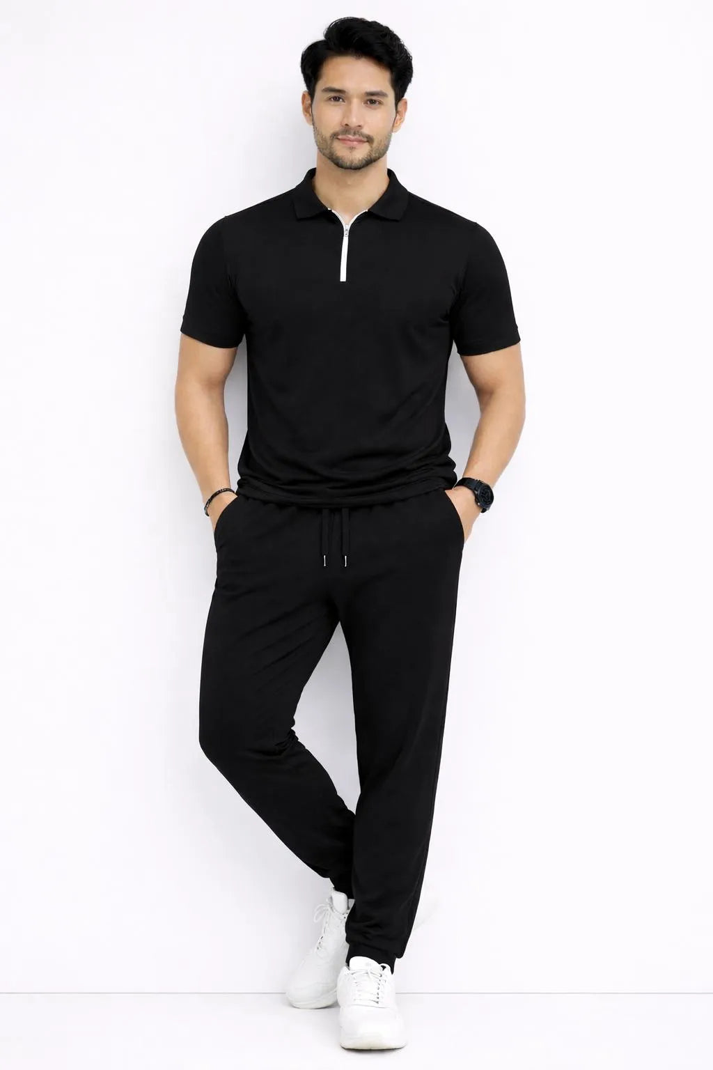 Men’s Premium Plain Zipper Collar Track Suit – 4 Colors