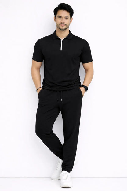 Men’s Premium Plain Zipper Collar Track Suit – 4 Colors