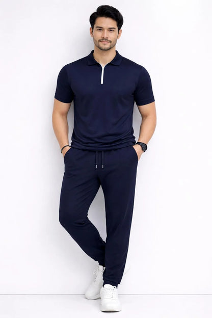Men’s Premium Plain Zipper Collar Track Suit – 4 Colors